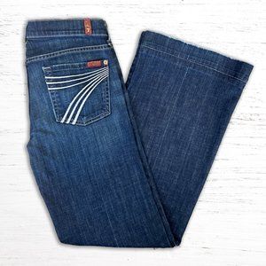 7 For All Mankind Dojo Jeans Made in USA Women’s Size 28 - WHITE Sevens on Back